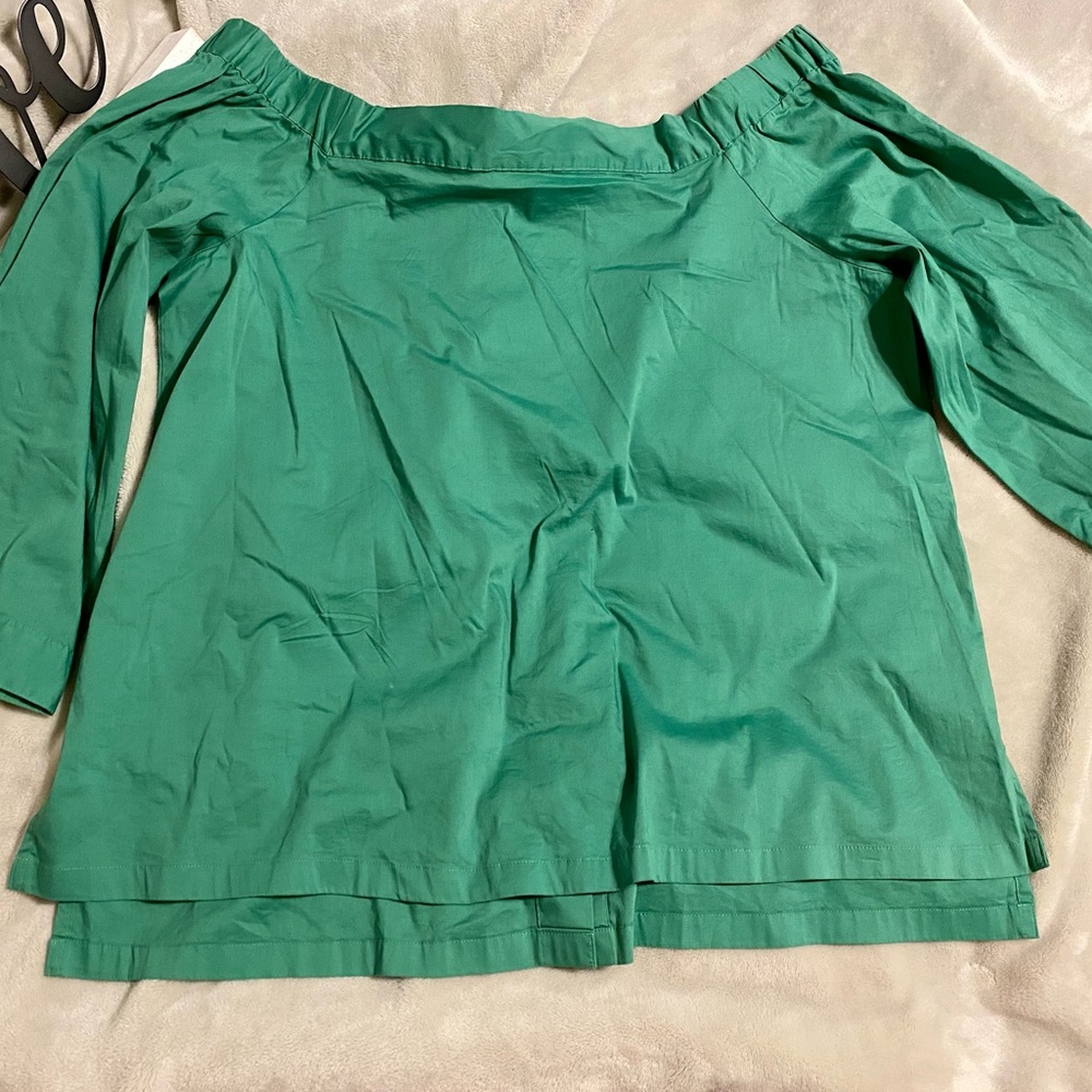 NWT LOFT Off The Shoulder Flirty Top - Picture 3 of 5